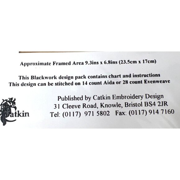 Catkin Embroidery Design Kitten & Snails Cross Stitch Chart & Instructions - Picture 3 of 3